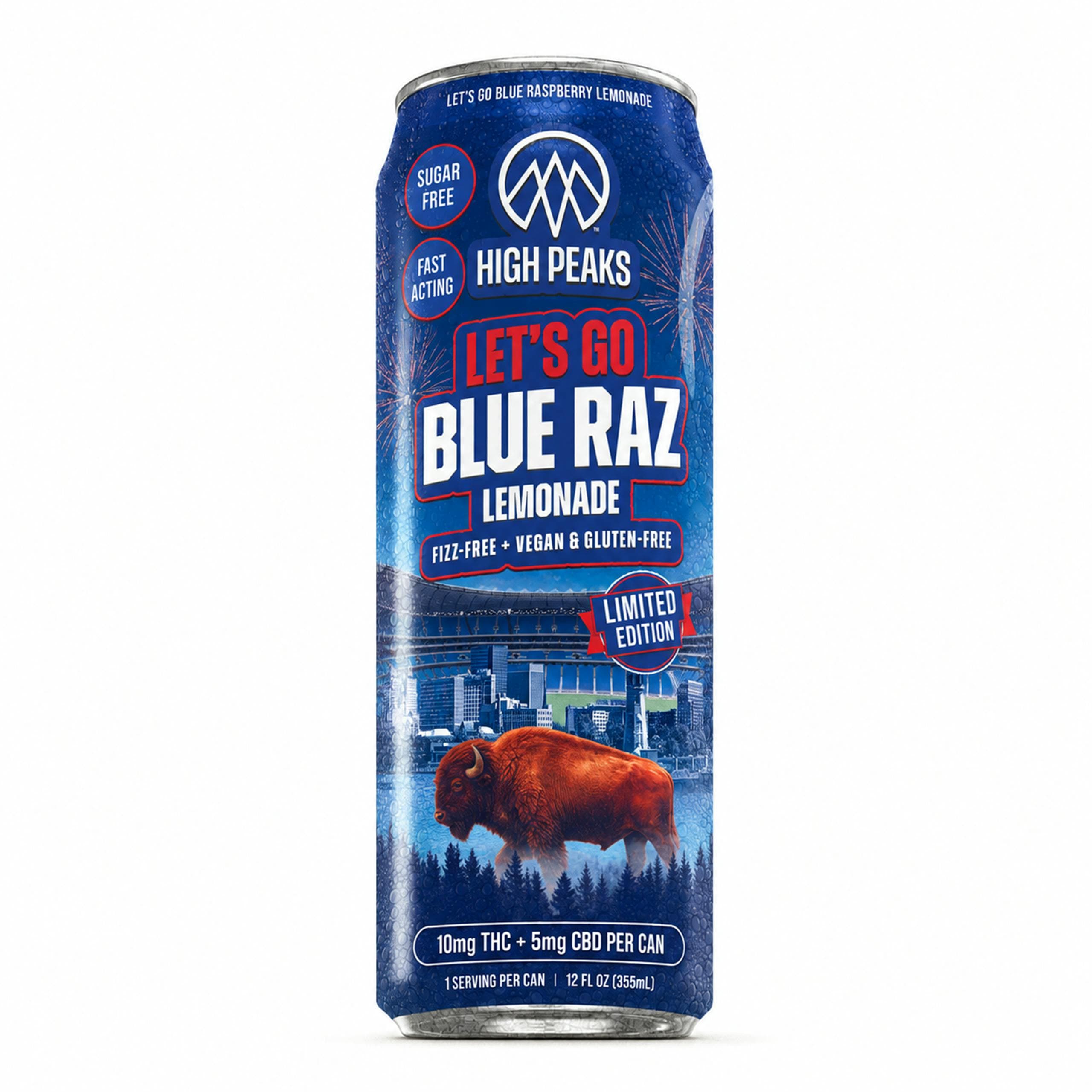 High Peaks | Beverage | Blue Raz | 2:1 THC :CBD | 10mg