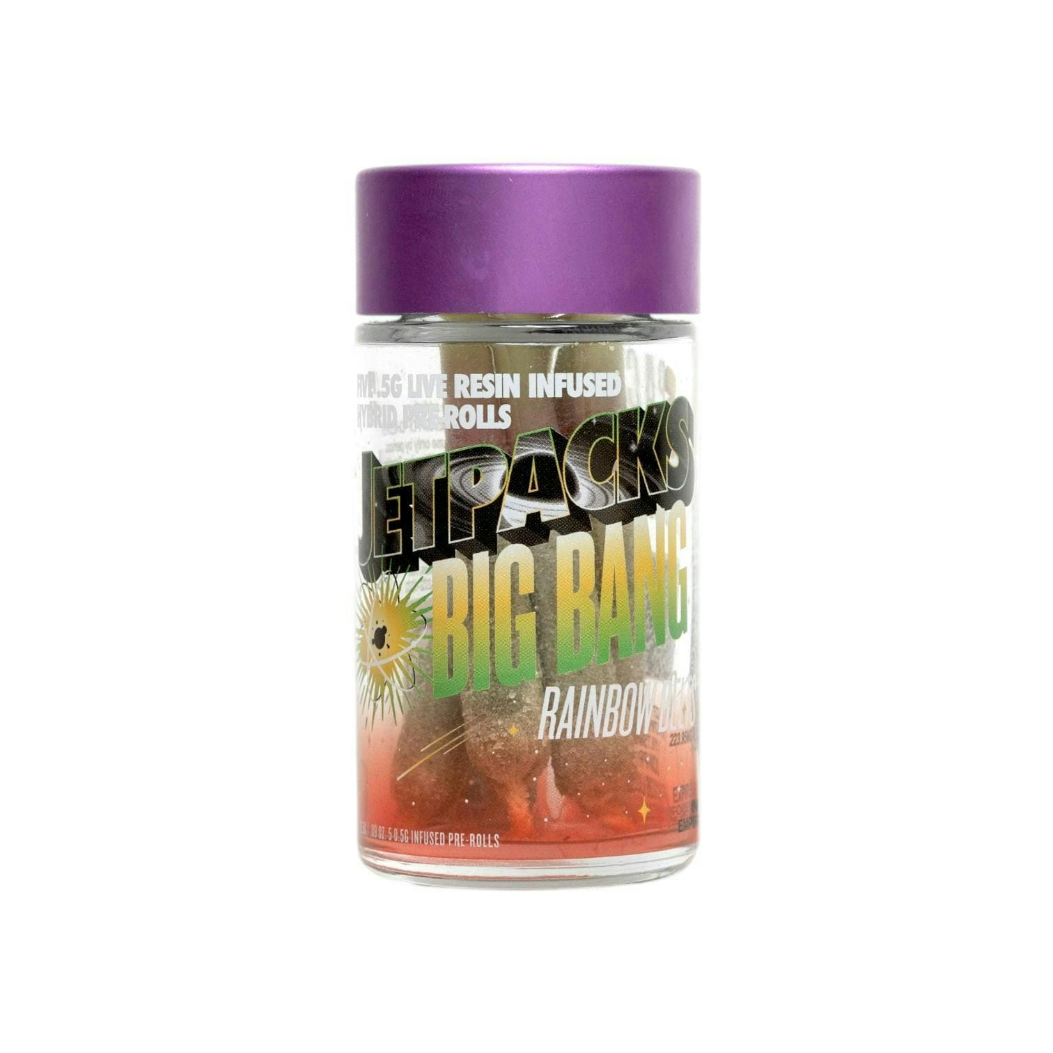 Jetpacks | Infused Pre-Rolls | Rainbow Belts | Hybrid | 5pk