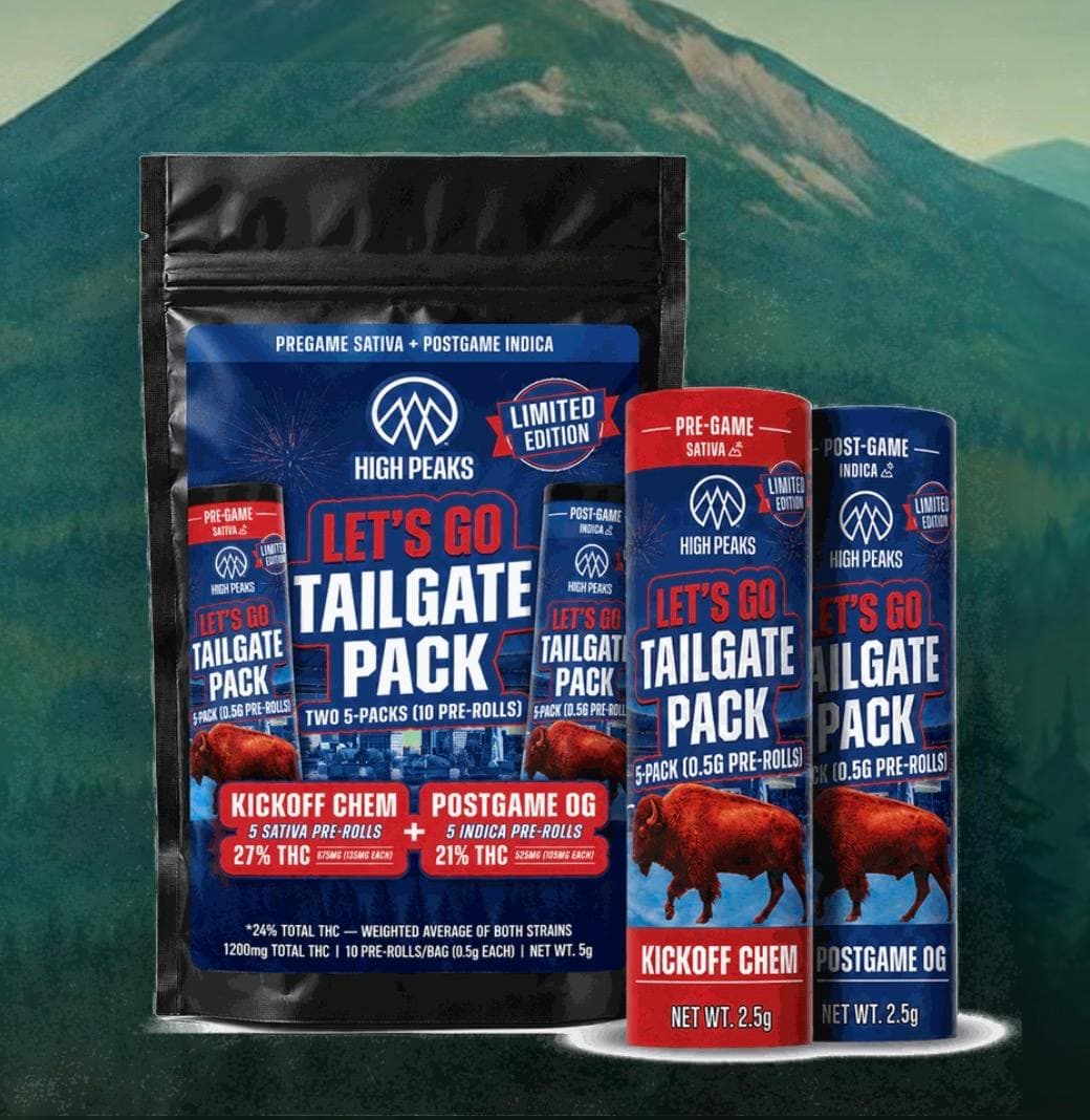 High Peaks | PreRolls | Tailgate Pack 5 Sativa 5 Indica | 10pk