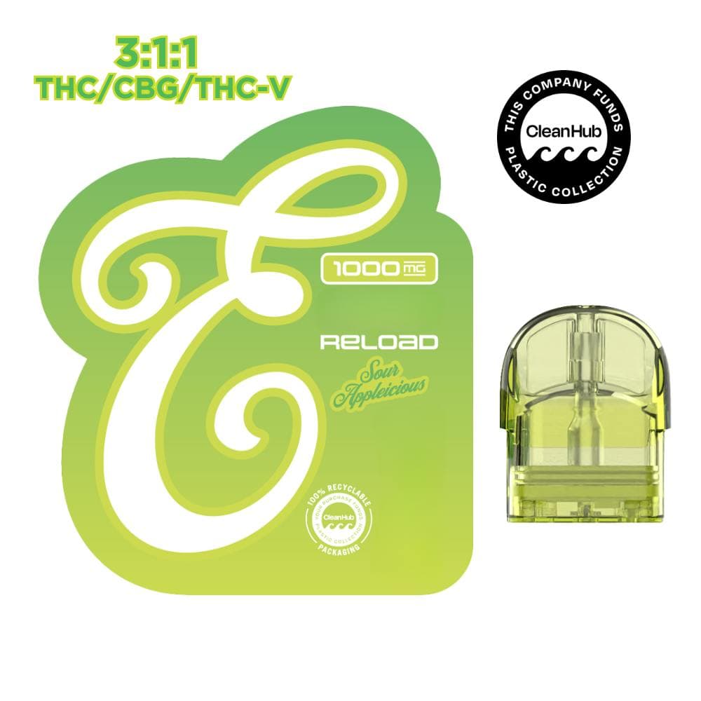RELOAD - 1g FUSION - Sour Appleicious (3:1:1 THC/CBG/THC-V)