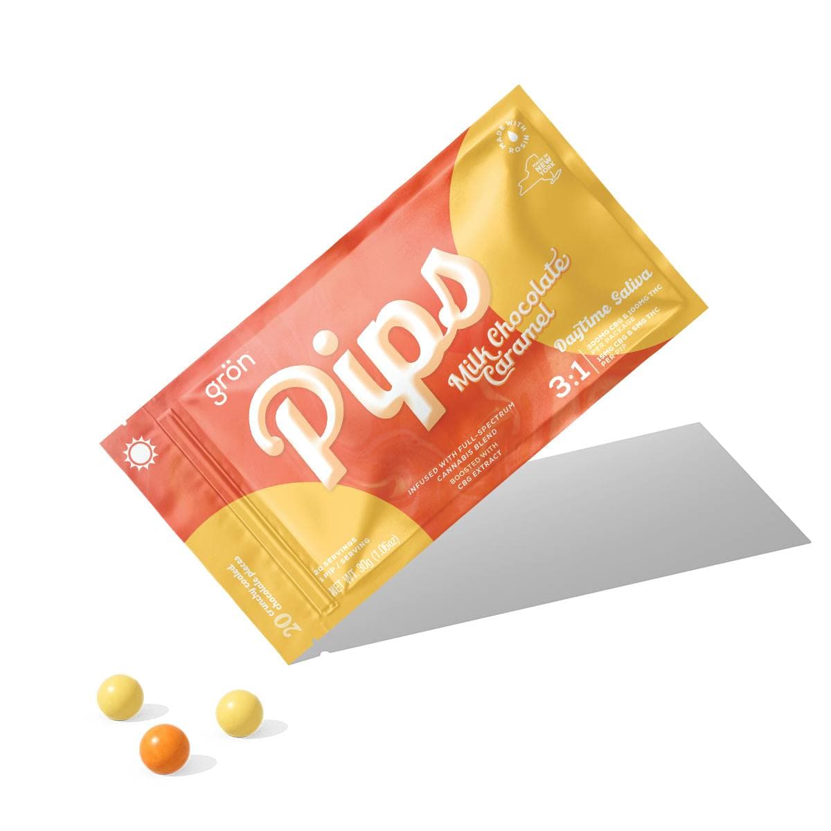 3:1 Milk Chocolate Caramel Pips - CBG/THC - Daytime Sativa