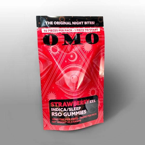 OMO | Edibles | Strawberry RSO Sleep Gummies | 10pk | 100mg