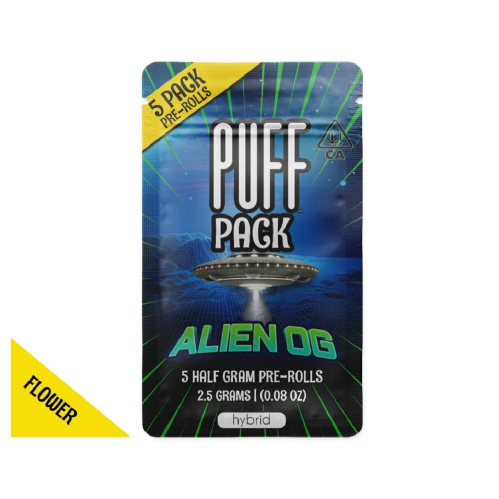 Alien OG - hybrid - 5 pack pre-rolls - 2.5 gram