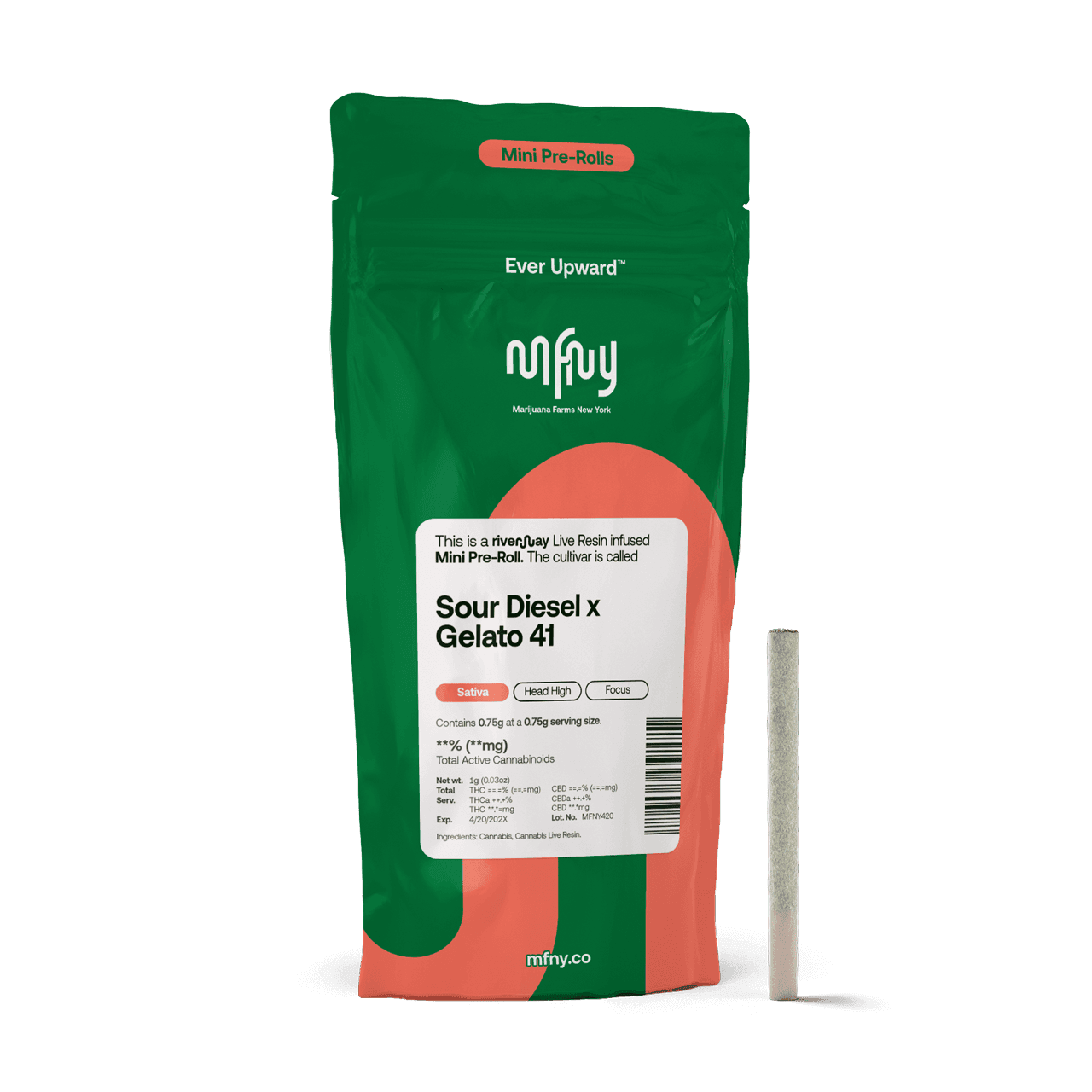 Sour Diesel x Gelato Live Resin Infused Pre-Roll | .75g