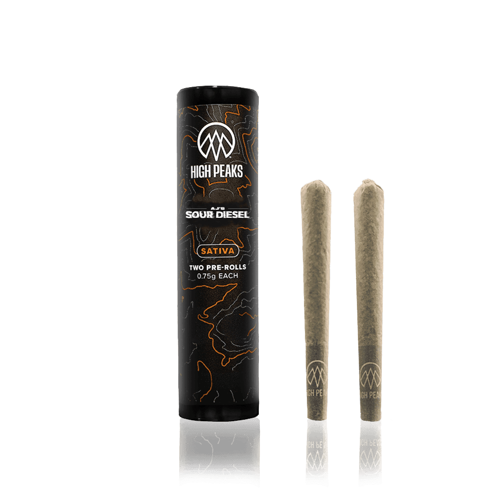 High Peaks | PreRoll | AJ's Sour Diesel | Sativa | 2pk