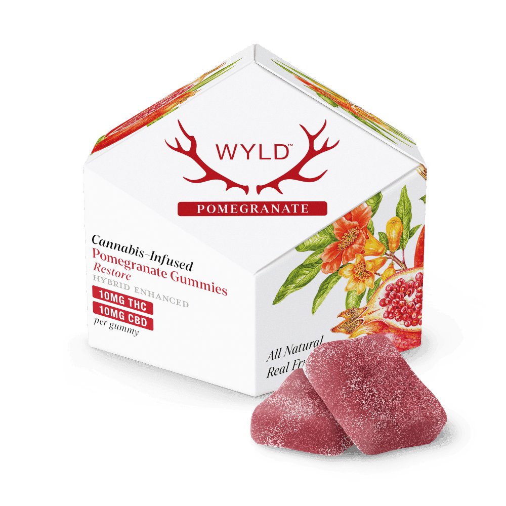 Pomegranate 1:1 CBD + Hybrid Enhanced Gummies