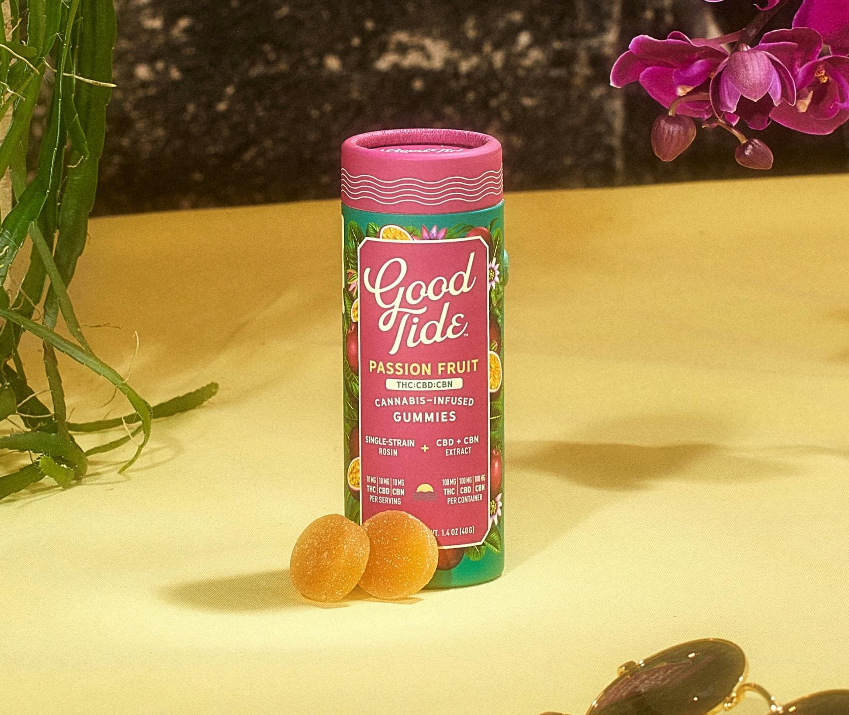 Good Tide | Edibles | Passion Fruit | Indica | 1:1:1 THC:CBD:CBN | 10pk | 100mg