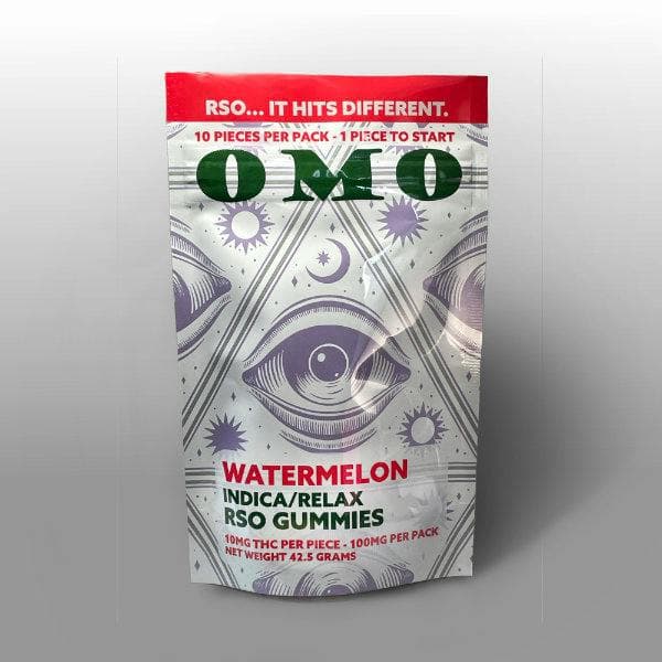 OMO | Edibles | Watermelon RSO Gummies | 10pk | 100mg