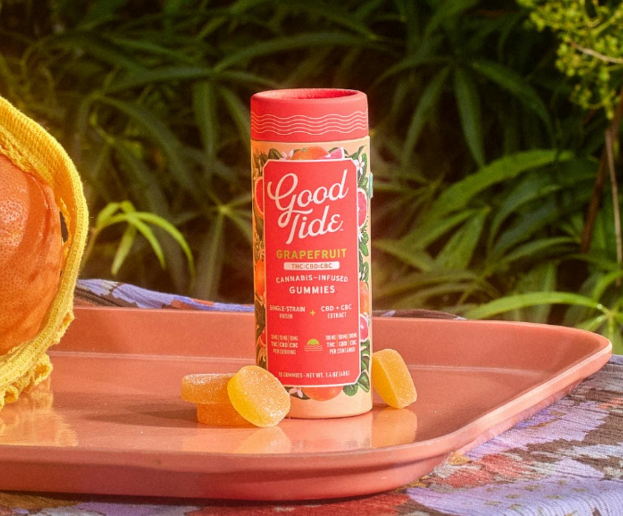 Good Tide | Edibles | Grapefruit | Sativa | 1:1:1 THC:CBD:CBC | 10pk | 100mg