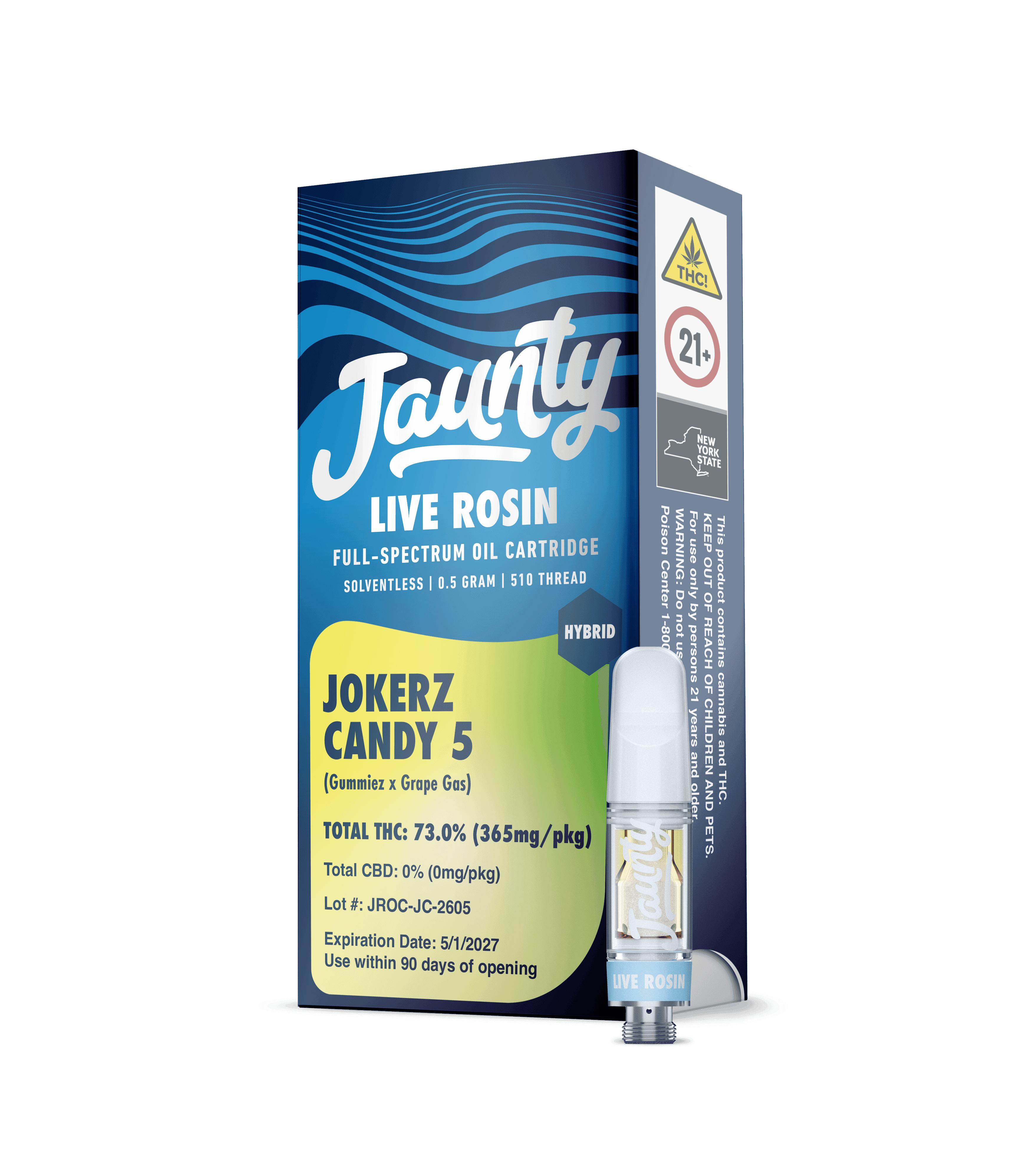 Jokerz Candy 5  | Cartridge | Live Rosin | Hybrid | 0.5g