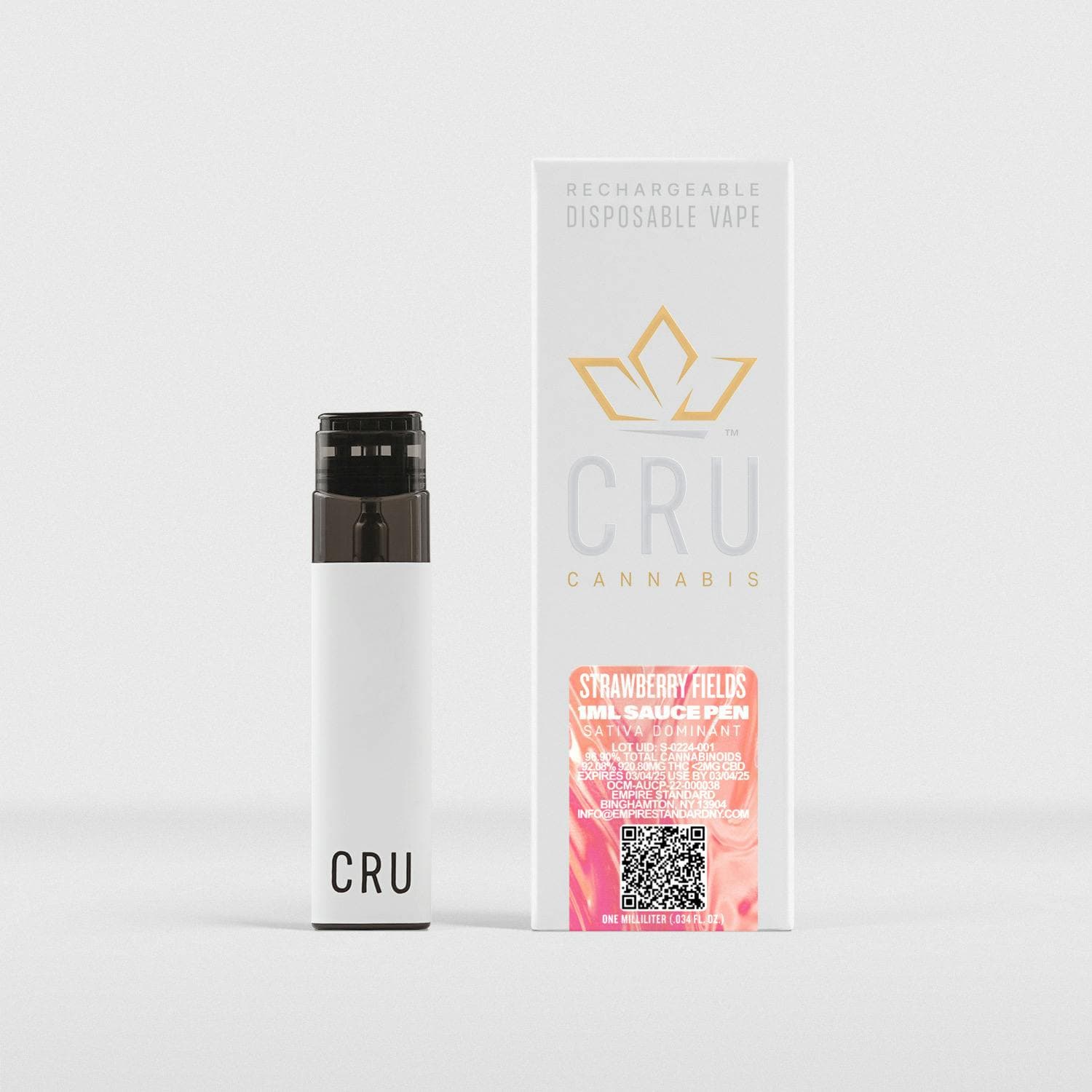 CRU | Live Resin Vape | Strawberry Fields | Sativa