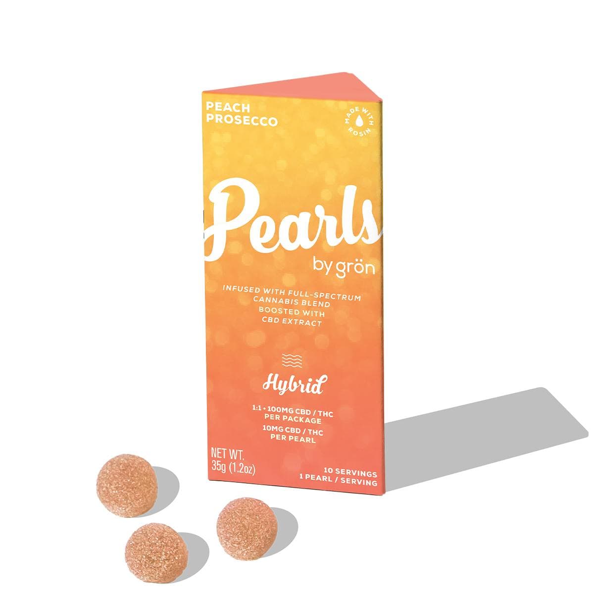 1:1 Peach Prosecco Pearls - CBD/THC - Hybrid