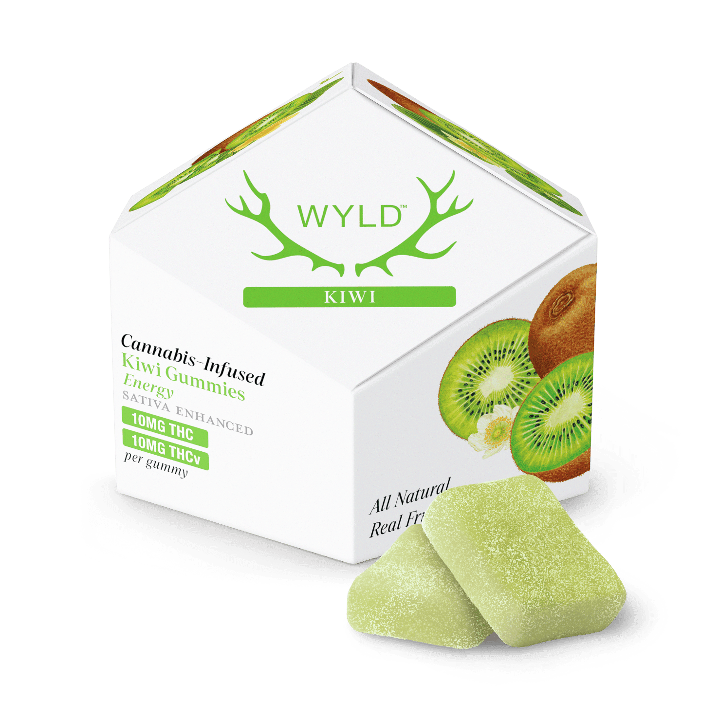 Kiwi 1:1 THCv + Sativa Enhanced Gummies
