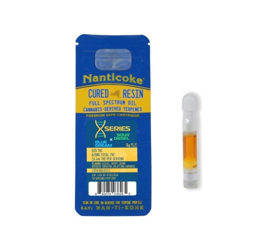 Nanticoke | Cured Resin Cart | X-SERIES | Blue Dream x Sour Diesel
