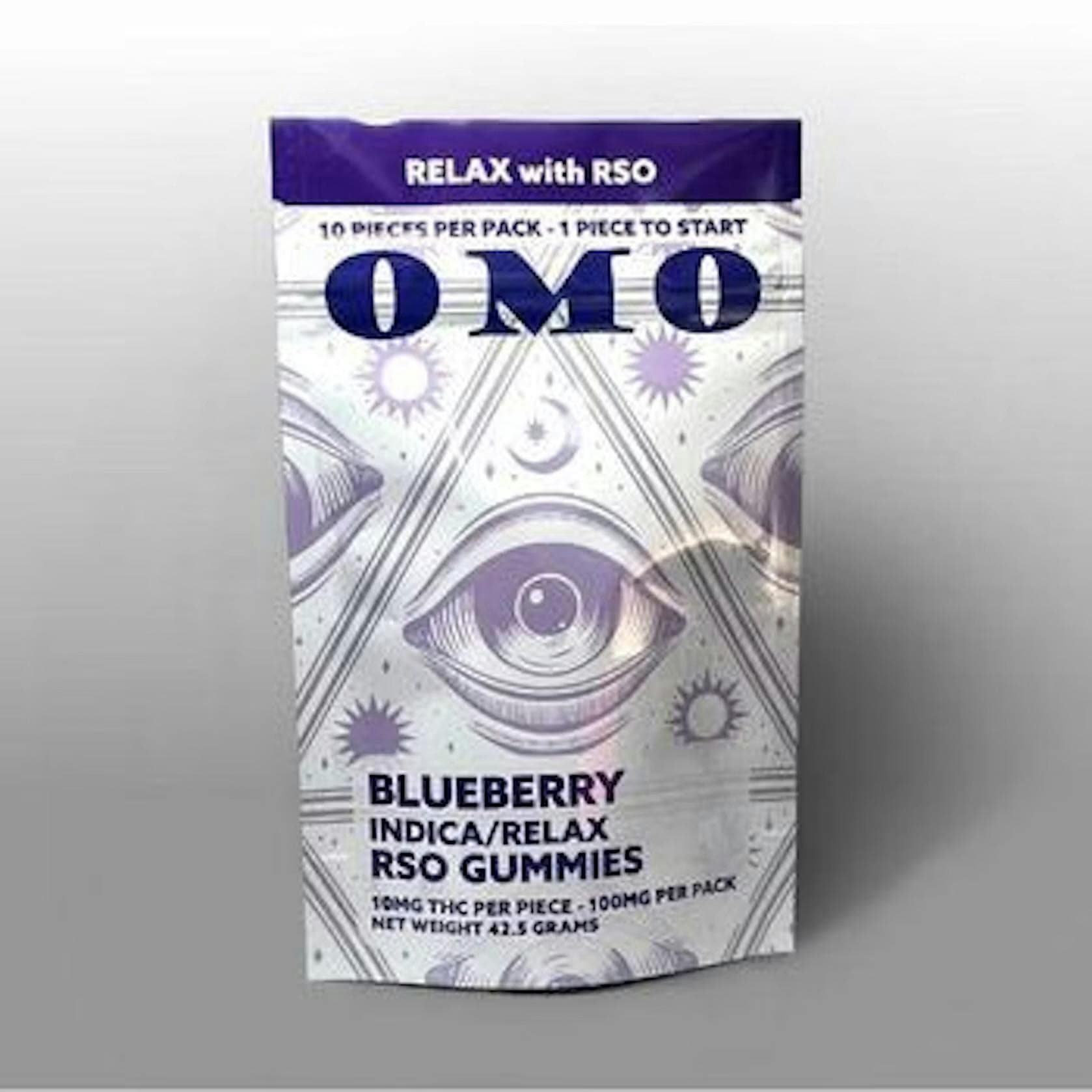 OMO | Edibles | Blueberry RSO Gummies | 10pk | 10mg