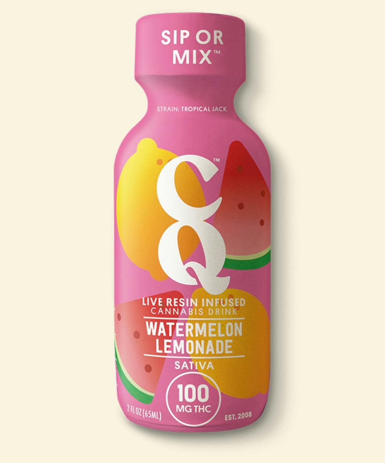 CQ | Live Resin Infused Cannabis Drink | Watermelon Lemonade | Sativa | 100mg