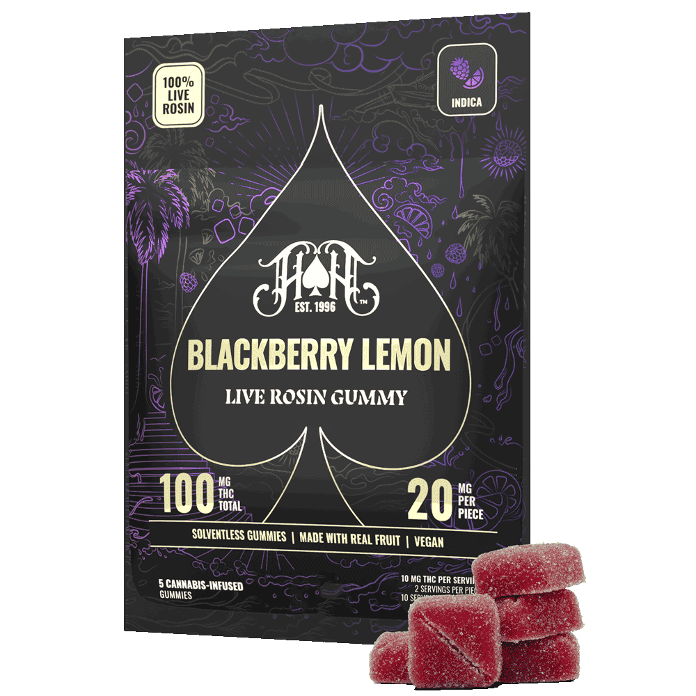 Heavy Hitters | Live Rosin Edible | Blackberry Lemon | 5pk | 100mg