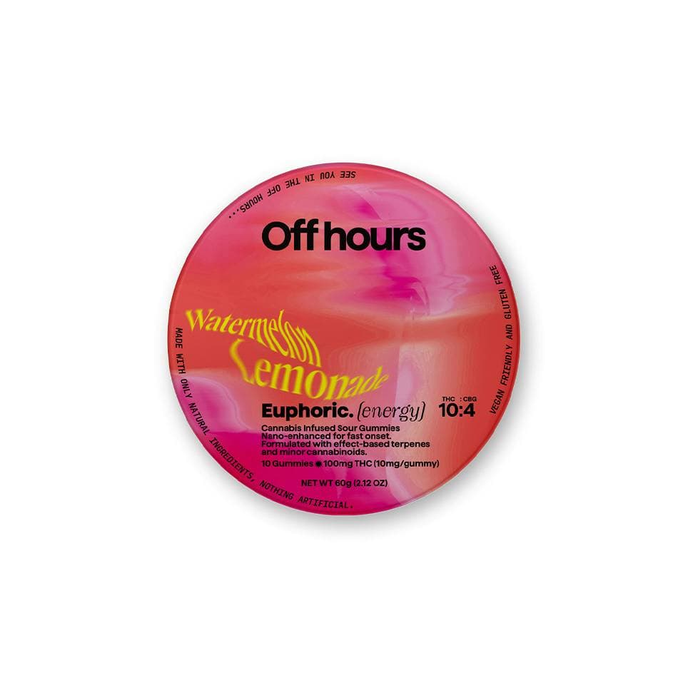 Off Hours | Edibles | Euphoric Watermelon Lemonade | 10pk | 100mg