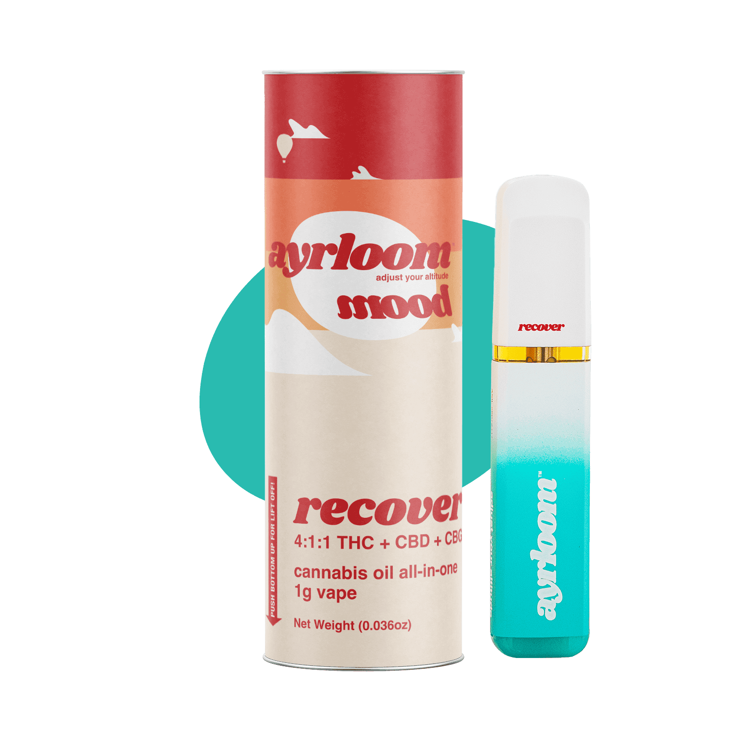 Ayrloom | Mood Recover | AIO | 1g | THC : CBD : CBG